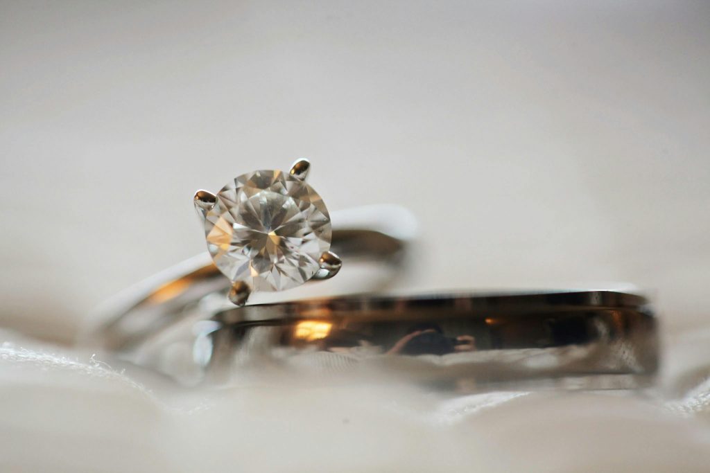 pexels photo 691046 691046 Elegant macro shot of a diamond engagement ring set with a blurred background.